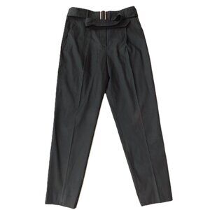 MaxMara Straight Leg Tapered Ankle Pants | Cotton Elastane | Black | EUC | 12